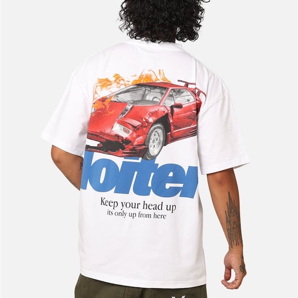 Loiter Collision T Shirt NEW men’s large premium cotton - Picture 1 of 8